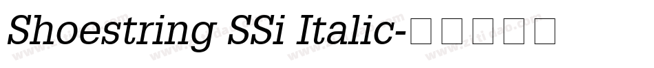 Shoestring SSi Italic字体转换
